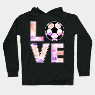 Cool Soccer Girl "Love Soccer" Women and Girls Hoodie